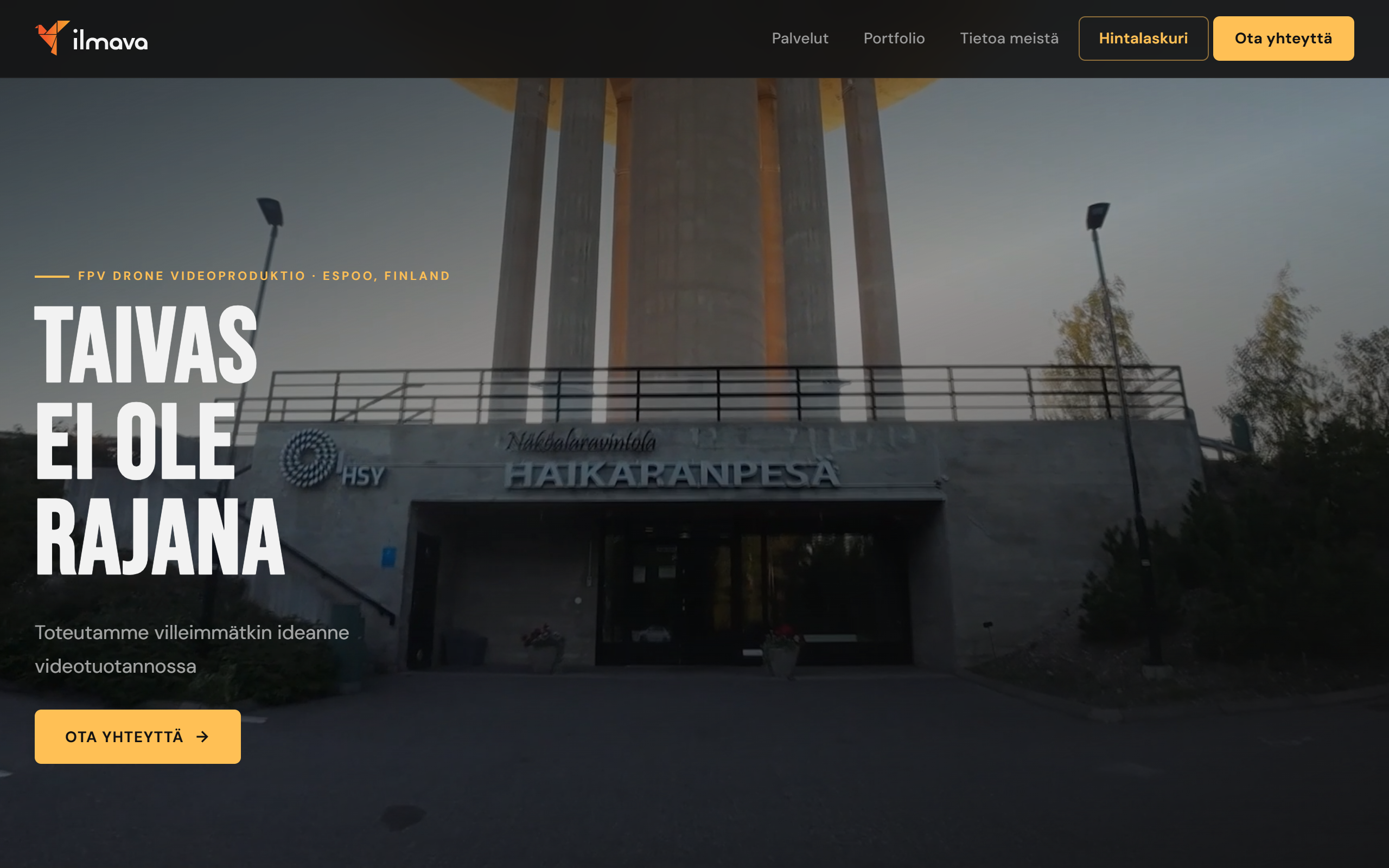 Ilmava Studios verkkosivusto